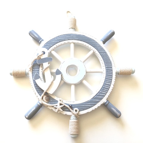 Décoration marine: barre à roue ou gouvernail déco